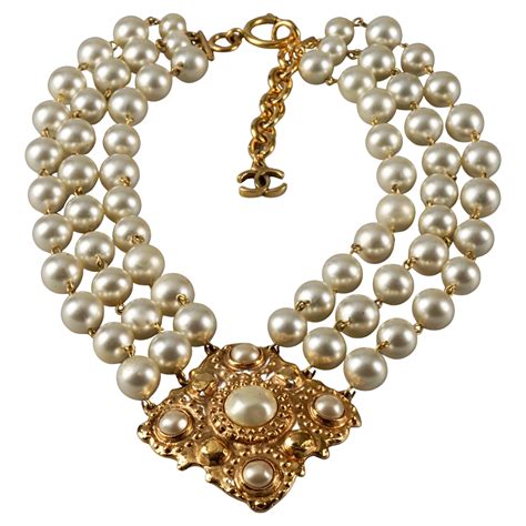 vintage chanel tassel necklace|chanel pearl necklace.